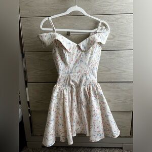 House of CB ELIDA WHITE POSY PRINT CORSET MINI DRESS